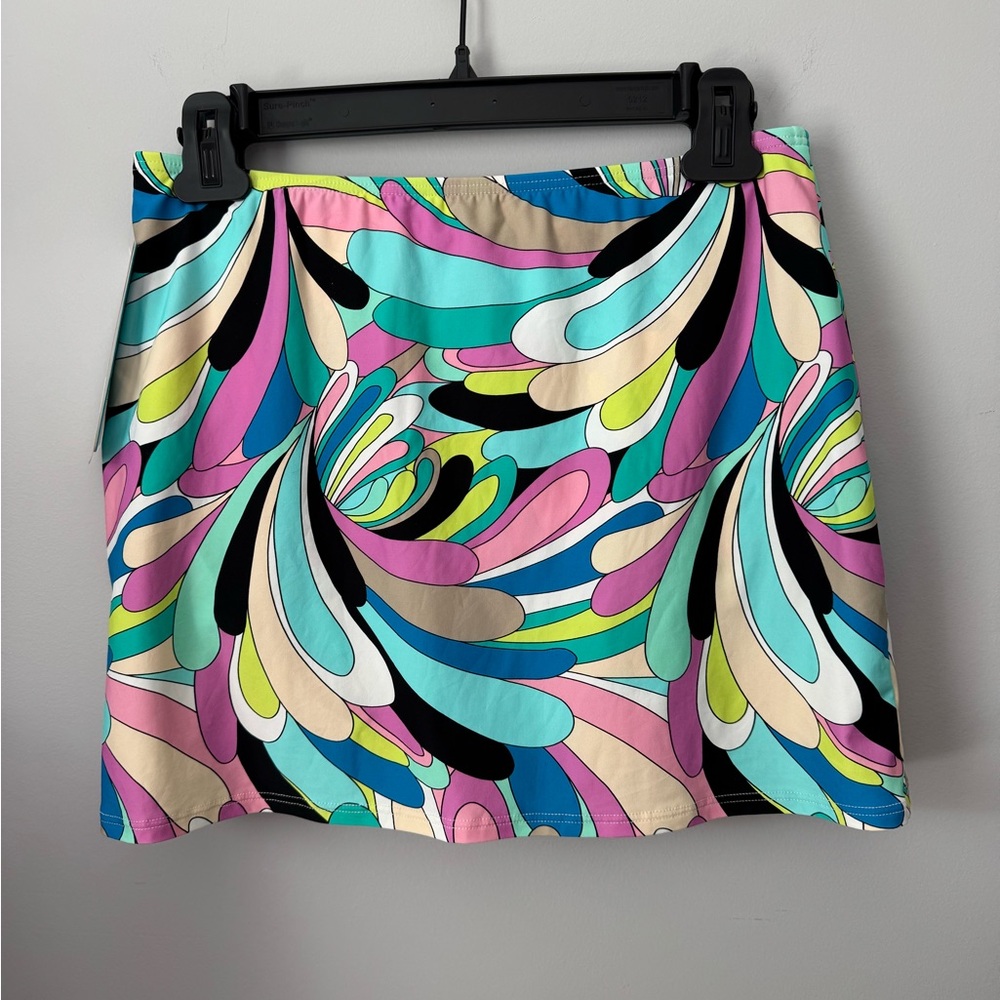๐ Coco Contours Fearless Side Shirred Swim Skirt - Del Mar Swirl - Picture 3 of 8